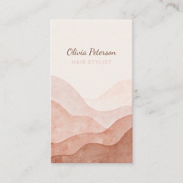 Watercolor Terracotta Business Card (Front)