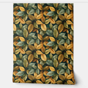 Watercolor terracotta orange yellow sage fall wallpaper