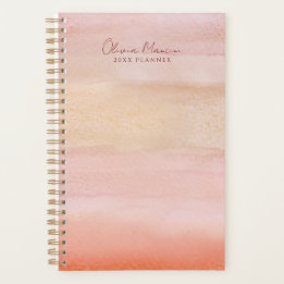 Watercolor Terracotta Rust  Planner