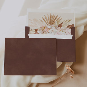 Watercolor Texture Brunt Umber 5x7 Envelope