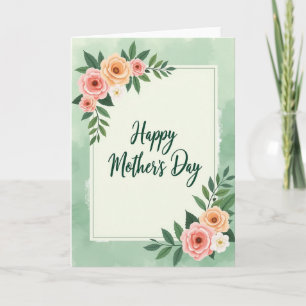 Watercolor Texture Mothers Day Card