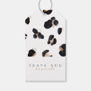 Watercolor Thank you Leopard print Gift Tags