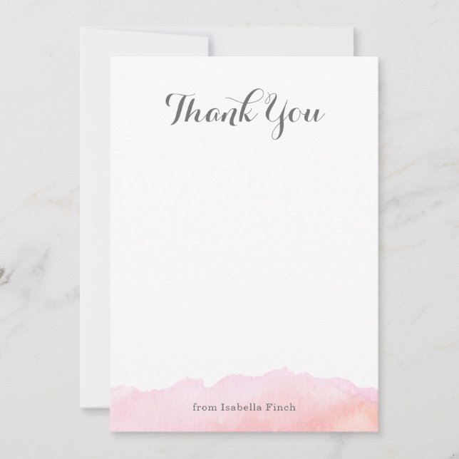 Watercolor Thank You Note Cards (Front)