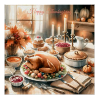 Watercolor Thanksgiving Illustration