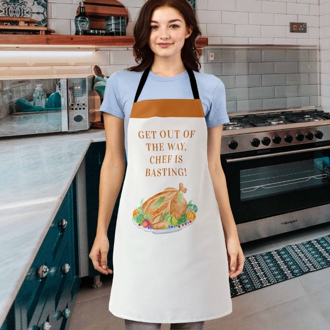 Watercolor Thanksgiving Turkey  Apron (Creator Uploaded)