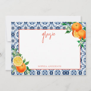 Watercolor That's Amore Spritz Baby Shower Thank You Card