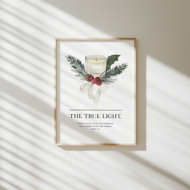 Watercolor the true light Christmas poster (Creator Uploaded)