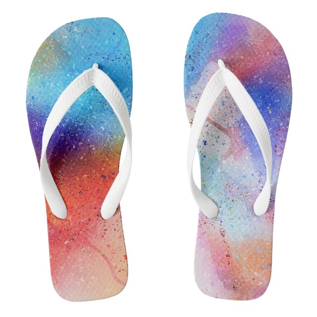 Watercolor Thongs (Footbed)