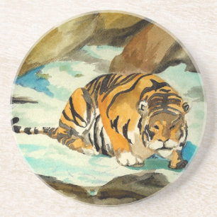 Watercolor Tiger Coaster