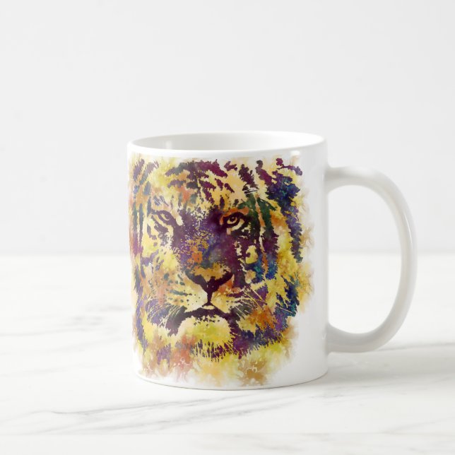 Watercolor Tiger Coffee Mug (Right)
