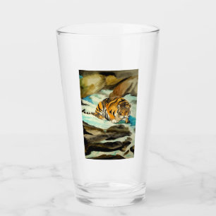 Watercolor Tiger Glass