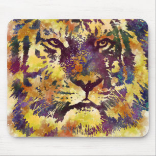 Watercolor Tiger Mouse Pad