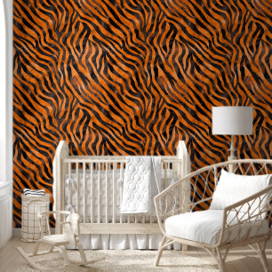 Watercolor Tiger Print Wallpaper