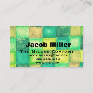 Watercolor Tiles Business Cards