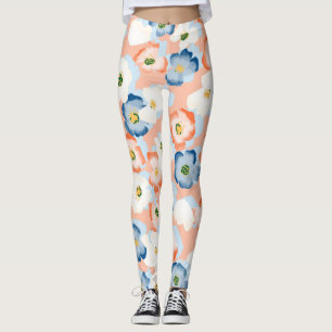 Watercolor Tiny Flowers: Vintage Pattern Leggings