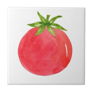 Watercolor Tomato    Ceramic Tile