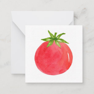 Watercolor Tomato Note Card