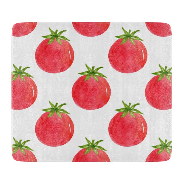 Watercolor Tomato Pattern     Cutting Board (Front)