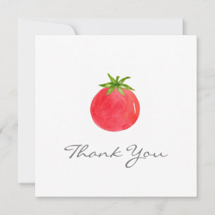 Watercolor Tomato Thank You Card