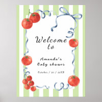 Watercolor Tomato Welcome to Baby Shower