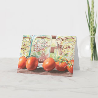 Watercolor Tomatoes Glass Print Notecards