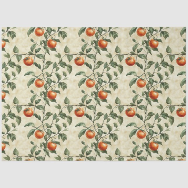 Watercolor Tomatoes on the Vine Tissue Paper (Front)