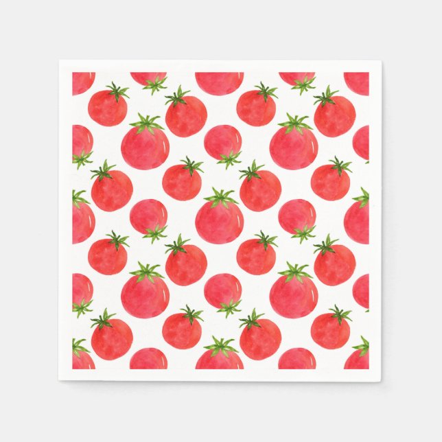 Watercolor Tomatoes Pattern   Napkins (Front)