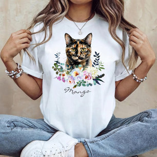 Watercolor Tortoiseshell Cat T-Shirt