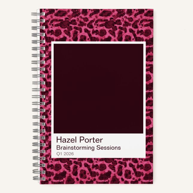 Watercolor Tortoiseshell Spiral Notebook (Front)