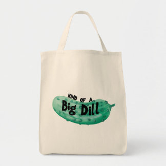 Watercolor Tote Bag, Big Dill