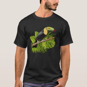 Watercolor Toucan Palm Leaves Rainforest Toucan T-Shirt