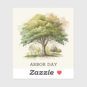 Watercolor tree. Arbor day Environment and ecology