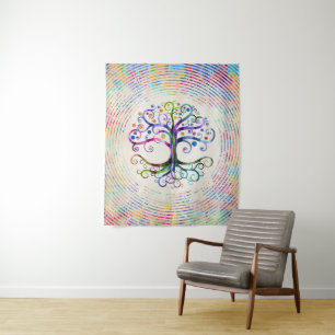 Watercolor Tree of life Tapestry