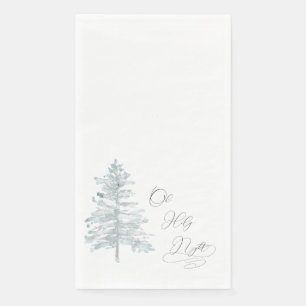 Watercolor Tree Oh Holy Night Napkin