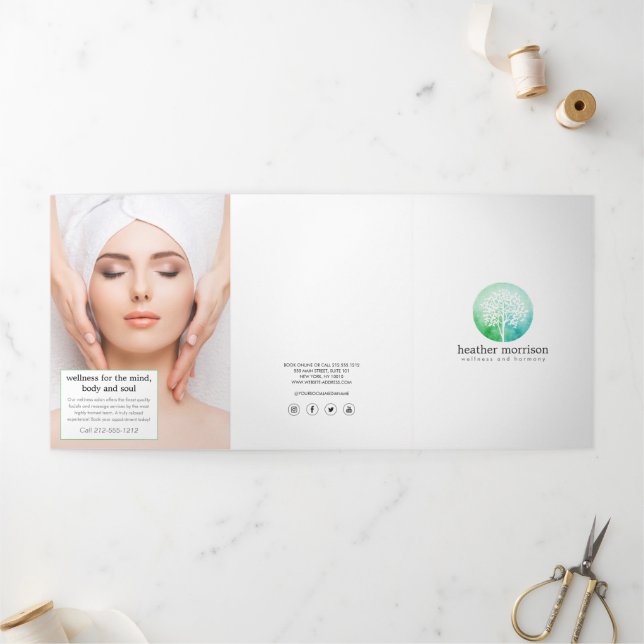 Watercolor Tree Wellness Brochure (Outside)