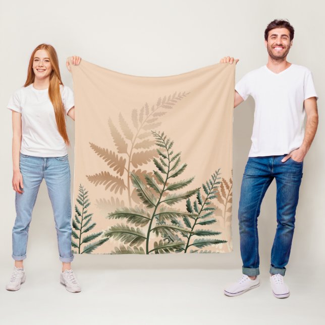 Watercolor Trees 4 Fleece Blanket (In Situ)