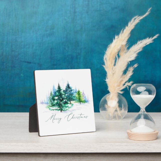 Watercolor trees  plaque (Insitu)