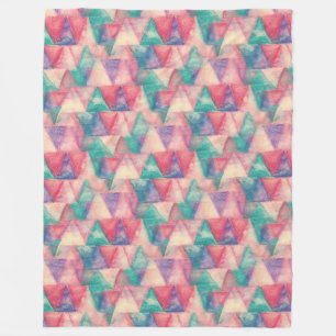 Watercolor Triangle Pattern + your ideas Fleece Blanket