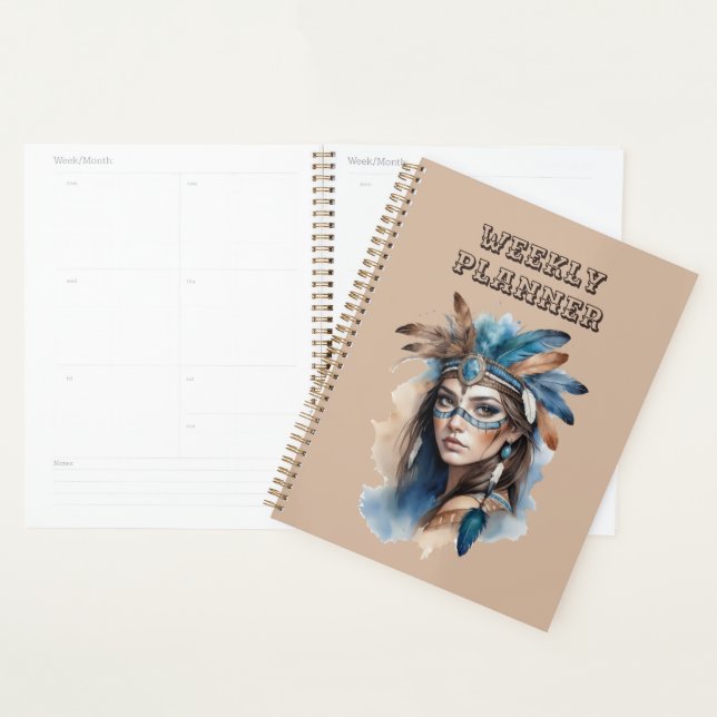 Watercolor Tribal Beauty: Spirit of Bohemian Art Planner (Display)