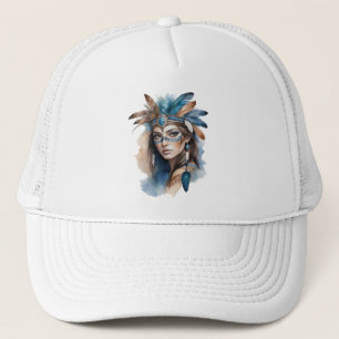 Watercolor Tribal Beauty: Spirit of Bohemian Art Trucker Hat