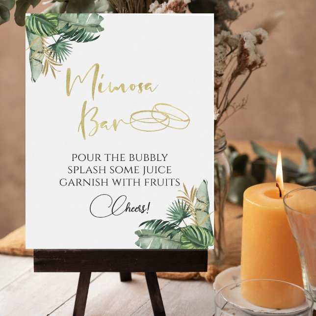 Watercolor Tropical Bachelorette Mimosa Bar Sign (Creator Uploaded)