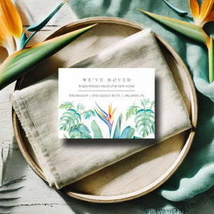 Watercolor Tropical Beach Moving Announcement
