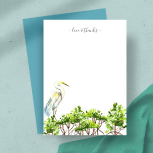 Watercolor Tropical Bird Personalised Stationery Card