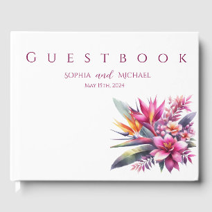 Watercolor Tropical Bliss-Wedding Guest Book