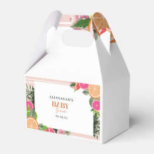 Watercolor Tropical Citrus watercolor Cute Favour Box
