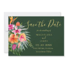 Watercolor Tropical Colourful Pink Orange Flowers