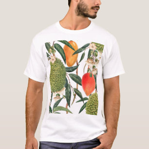Watercolor tropical durian, mango pattern. T-Shirt