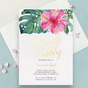 Watercolor Tropical Flower Shower