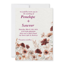 Watercolor Tropical Flowers and Greenery Wedding I