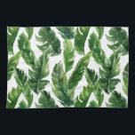 Watercolor Tropical Greenery Leaves Pattern Tea Towel<br><div class="desc">Add a tropical accent to your kitchen with this watercolor pattern kitchen towel. This tropical kitchen towel features watercolor greenery leaves pattern. This design is available in a variety of products. Similar designs are also available.</div>